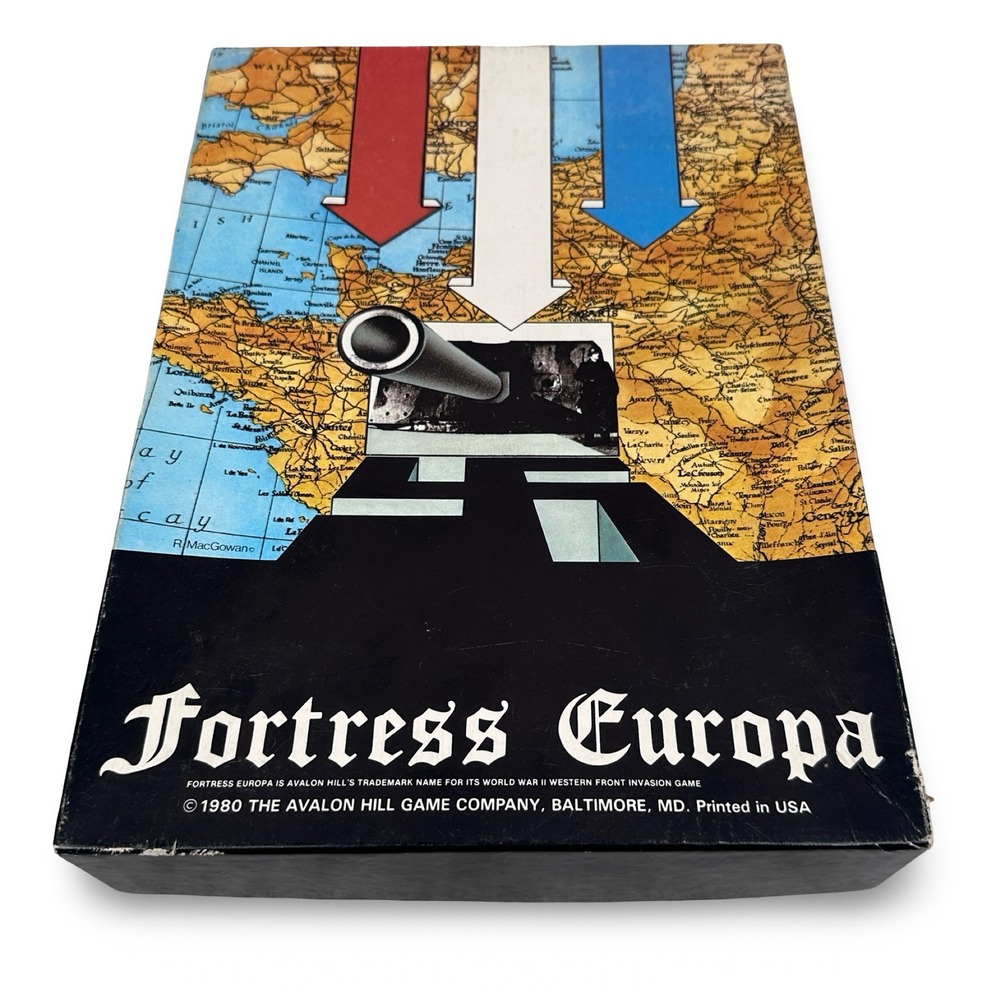 Avalon Hill Fortress Europa Board Game 1980 WWII Strategy Game Vintage Unpunched